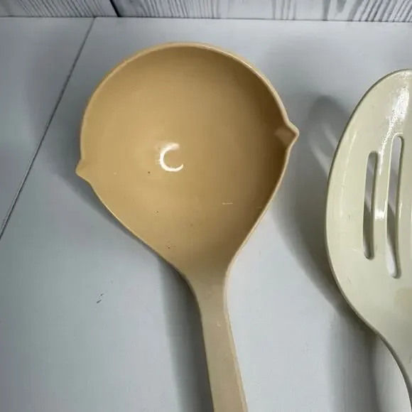 Vintage EKCO Set of 3, Ladles and Slotted Spoon Utensil Set - 11" Nylon USA - Picture 2 of 10